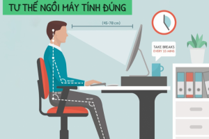hướng dẫn sử dụng máy tính đúng tư thế chuẩn